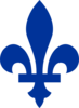 Blue Fleur De Lis In The Style Of The Flag Of Quebec Clip Art